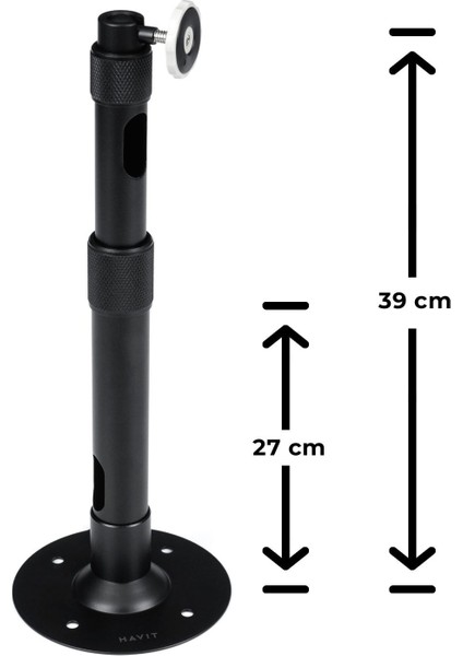 Projeksiyon Tavan ve Duvar Askı Aparatı, 360 Derece, Siyah fiyatları