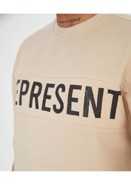 Büyük Beden Göğüs Detaylı Represent Owners' Club Baskılı Oversize Pamuk T-Shirt modelleri