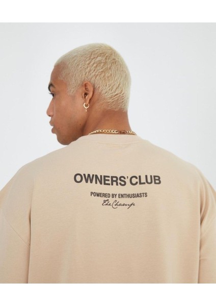 Büyük Beden Göğüs Detaylı Represent Owners' Club Baskılı Oversize Pamuk T-Shirt fırsatları