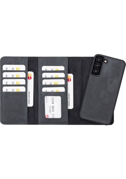 Mulvxurg URG02 Galaxy S22 Plus Uyumlu Deri Cüzdanlı Kılıf Santa G1 (Mulvix)