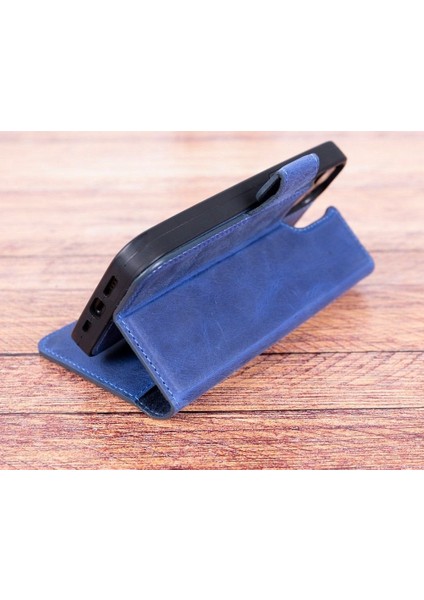 Mulvxurg URG02 Apple Iphone 13 Pro Uyumlu Deri Cüzdanlı Kılıf Lacivert (Mulvix) modelleri