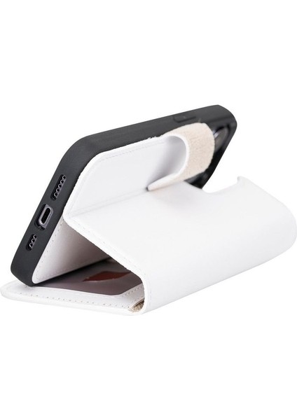 Mulvxurg URG02 Apple Iphone 13 Pro Uyumlu Deri Cüzdanlı Kılıf F3 Beyaz (Mulvix) modelleri