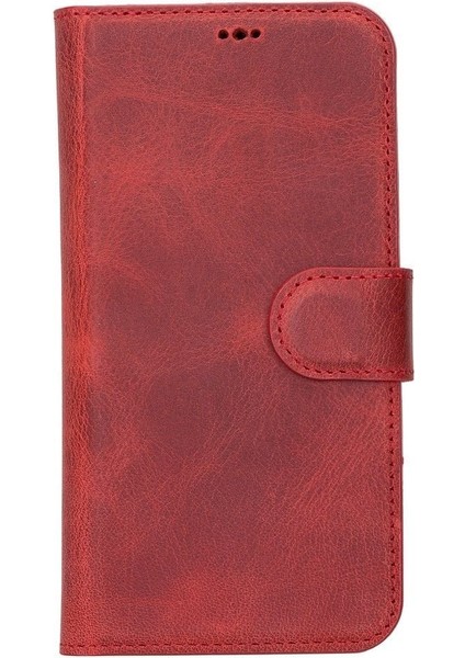 Mulvxurg URG02 Apple Iphone 13 Pro Uyumlu Deri Cüzdanlı Kılıf Liluri G4 Kırmızı (Mulvix) fırsatları