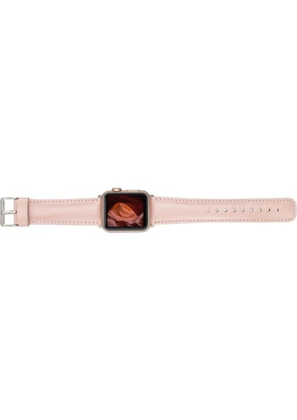Mulvxurg URG02 Apple Watch Uyumlu Deri Kordon 42-44-45MM Nu2 Pembe (Mulvix) modelleri