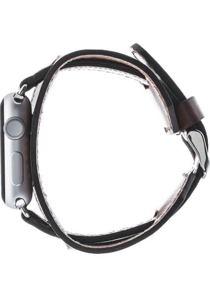 Mulvxurg URG02 Apple Watch Uyumlu Deri Kordon 38-40-41MM Cuff Taba (Mulvix) fırsatları