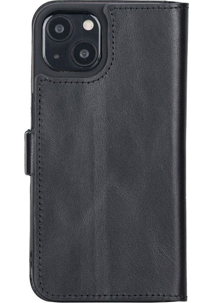 Mulvxurg URG02 Apple Iphone 13 Uyumlu Deri Cüzdanlı Kılıf Rustik Siyah (Mulvix) modelleri
