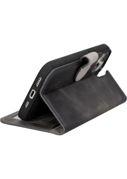 Mulvxurg URG02 Apple Iphone 15 Plus Uyumlu Deri Cüzdanlı Kılıf Mwwn VS4EF Gri (Mulvix) modelleri