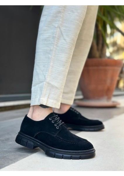 BA0237 Bağcıklı Klasik Siyah Taban Süet Casual Erkek Ayakkabı