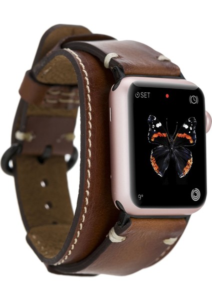 Mulvxurg URG02 Apple Watch Uyumlu Deri Kordon 42-44-45MM Cuff Pucf Rst2 (Mulvix)