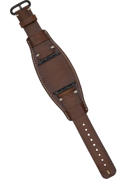 Mulvxurg URG02 Apple Watch Uyumlu Deri Kordon 42-44-45MM Cuff Pucf Rst2 (Mulvix) modelleri