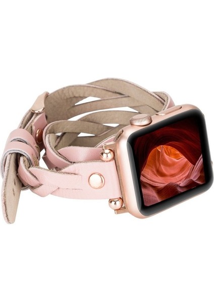 Mulvxurg URG02 Apple Watch Uyumlu Deri Kordon 38-40-41MM Dt Rt Nu2 (Mulvix)