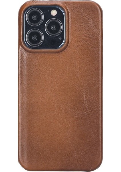 Mulvxurg URG02 Apple Iphone 13 Pro Uyumlu Deri Arka Kapak Uj RST2EF Taba (Mulvix)