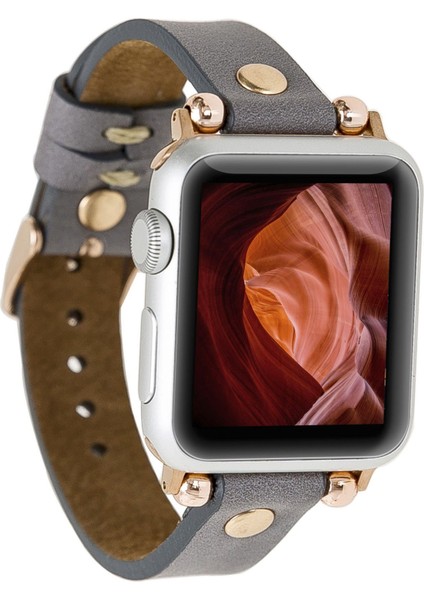 Mulvxurg URG02 Apple Watch Uyumlu Deri Kordon Ferro 38-40-41MM Rt Rst9 (Mulvix)