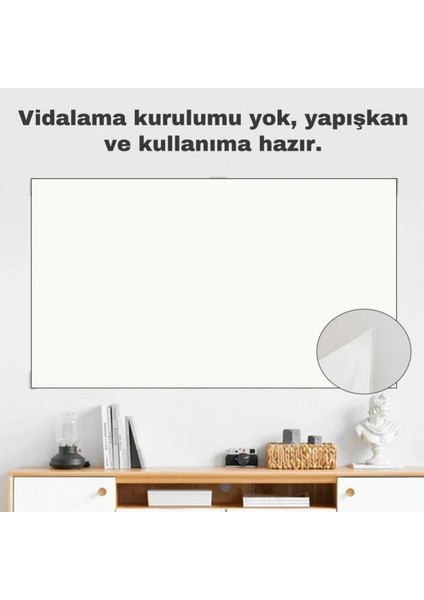 72 Inç Yansıtıcı Perde, Ev ve Okul Projeksiyon Için Ideal, Anti-Işık Özellikli