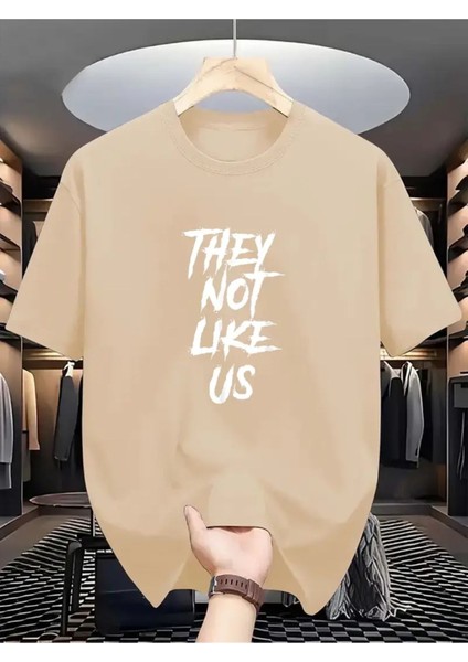 Unisex They Not Like Us Baskılı Oversize T-Shirt