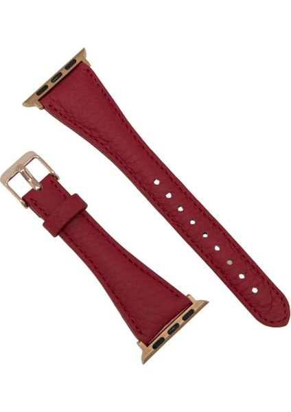 Mulvxurg URG02 Apple Watch Uyumlu Deri Kordon 42-44-45MM Slim Erc2 (Mulvix) fırsatları
