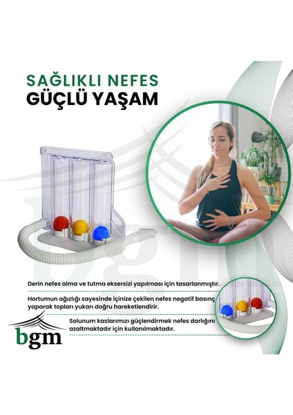 Yüksek Kaliteli Solunum Egzersiz Seti, 4'lü Paket, Sağlıklı Nefes Destekleyici