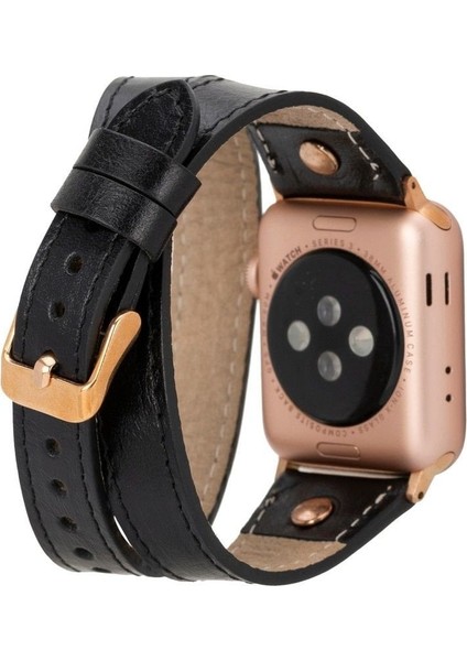 Mulvxurg URG02 Apple Watch Uyumlu Deri Kordon 42-44-45MM Dt Rg Rst1 (Mulvix) fiyatları
