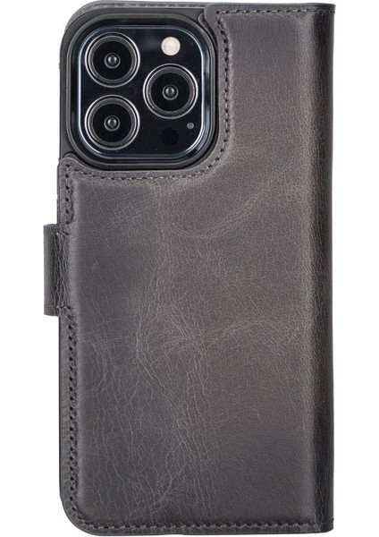 Mulvxurg URG02 Apple Iphone 13 Pro Uyumlu Deri Cüzdanlı Kılıf Mwwn Tn1 Gri (Mulvix) fırsatları