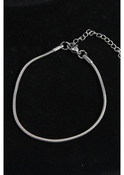 316L Çelik Oval Italyan Model Gümüş Renk Erkek Bileklik - TJ-EB3739