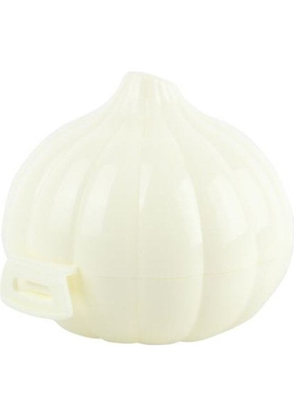 Kapaklı Mini Sarımsak Saklama Kabı, Dekoratif, Sert Plastik, Ekru, Şık ve Kullanışlı modelleri