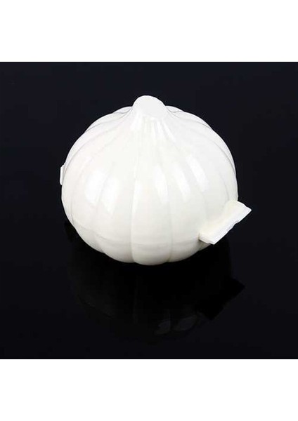 Kapaklı Mini Sarımsak Saklama Kabı, Dekoratif, Sert Plastik, Ekru, Şık ve Kullanışlı fırsatları