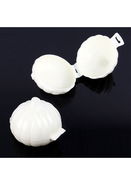 Kapaklı Mini Sarımsak Saklama Kabı, Dekoratif, Sert Plastik, Ekru, Şık ve Kullanışlı indirimleri
