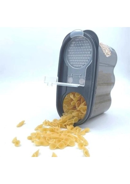 Lacivert 2 Kapaklı Ölçekli Erzak Saklama Kabı, 1,2 Litre, Pratik ve Şık Tasarım