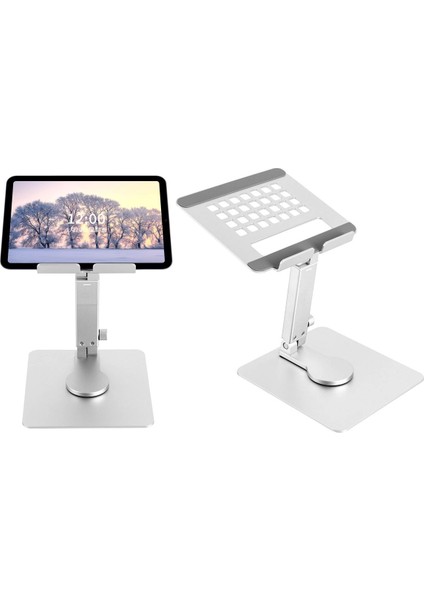 Ayarlanabilir Alüminyum Tutucu, 10-17 Inç, Uyumlu, Yüksekliği Ayarlanabilir, Gri