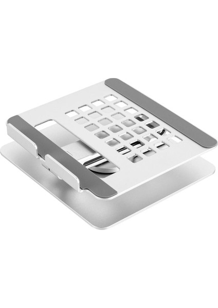 Ayarlanabilir Alüminyum Tutucu, 10-17 Inç, Uyumlu, Yüksekliği Ayarlanabilir, Gri