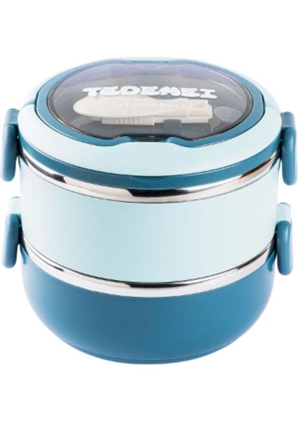 Çift Katlı Renkli Taşınabilir Paslanmaz Yemek Kabı, Pratik ve Şık Tasarım fiyatları