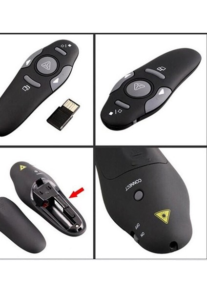 Kablosuz Lazer Sunum Kumandası, Powerpoint ve Projeksiyon Için Çok Renkli modelleri