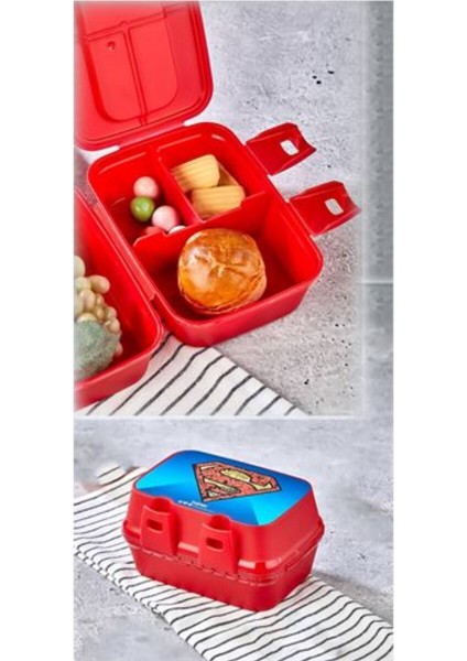 Kırmızı 4 Bölmeli Pratik Beslenme Kutusu, Sağlıklı ve Şık Saklama Çözümleri fiyatları