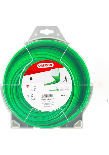 3.3mm 40M 4 Köşe Kare Yeşil Misina