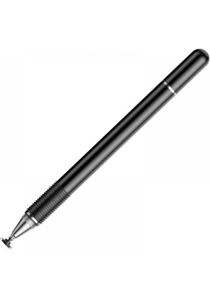 Çift Taraflı Yuvarlak Uçlu Dokunmatik Ekran Kalemi Siyah