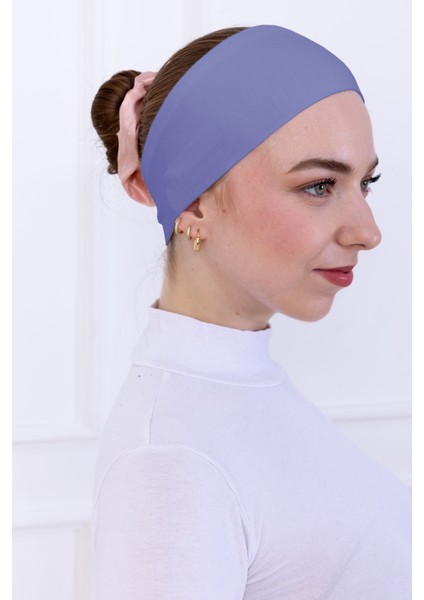 Kaymaz Bandana Mavi Kaymayan Silikonlu Sportif Saç Bandı - Geçme Tesettür Bone fırsatları