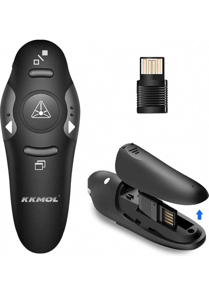 Kablosuz Lazer Sunum Kumandası Siyah, Sunumlarınızı Kolayca Yönetin fiyatları