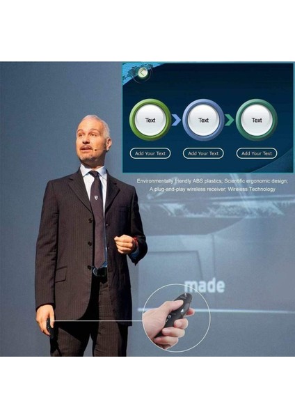 Kablosuz Lazer Sunum Kumandası Siyah, Sunumlarınızı Kolayca Yönetin modelleri