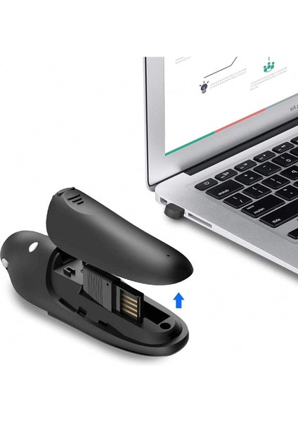 Kablosuz Lazer Sunum Kumandası Siyah, Sunumlarınızı Kolayca Yönetin indirimleri