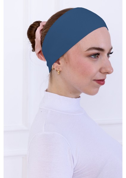 Kaymaz Bandana Turkuaz Kaymayan Silikonlu Sportif Saç Bandı - Geçme Tesettür Bone fırsatları