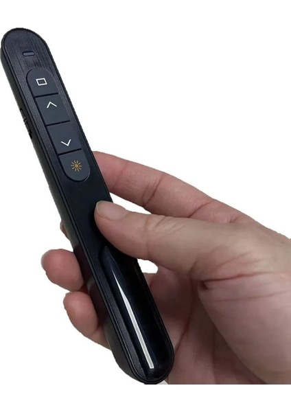 Kablosuz Lazerli Çok Fonksiyonlu Sunum Kumandası Siyah