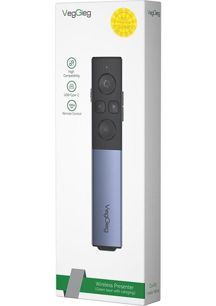 Kablosuz Sunum Kumandası, Şarjlı Yeşil Lazer, Hafif ve Kullanışlı Tasarım modelleri