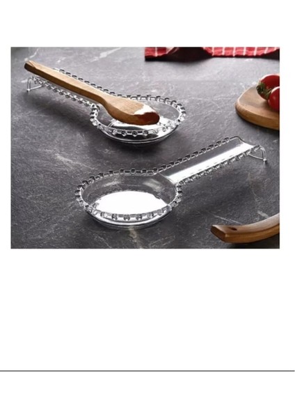 Turuncu Boncuklu Kepçe Altı, Şık ve Dayanıklı Mutfak Aksesuarı