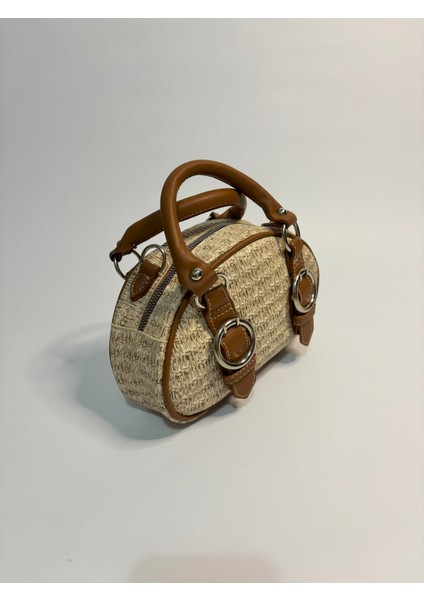 Isabel Taba Hasır Detaylı Mini Kadın Kol ve Omuz Çantası fiyatları
