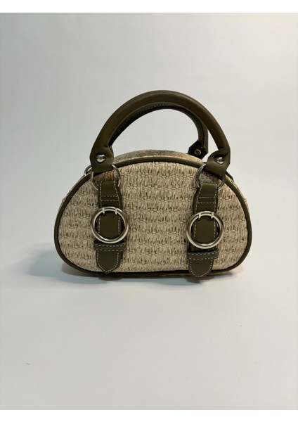 Isabel Yeşil Hasır Detaylı Mini Kadın Kol ve Omuz Çantası fırsatları