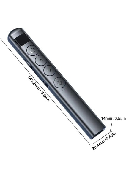 Dijital Ekranlı, Şarjlı Lazer Sunum Kumandası, Güç Göstergeli, Slayt ve Powerpoint Kullanımına Uygun fiyatları