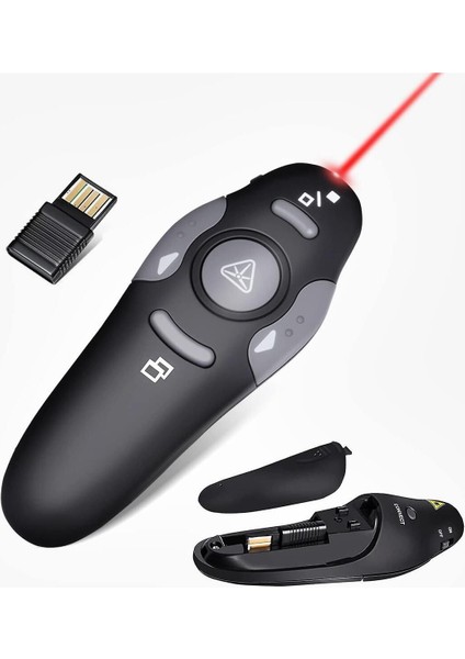Kablosuz Sunum Kontrol Cihazı Uzaktan Kumanda Işaretçi Usb Fare Siyah fırsatları