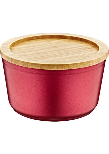 Kırmızı Granit Vakumlu Saklama Kabı, 14 Cm, Dayanıklı ve Şık Tasarım