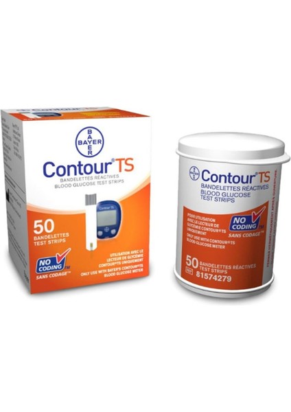 Glikoz Test Stribi Contour Ts 50'li, Güvenilir ve Kolay Kullanım Sağlar.