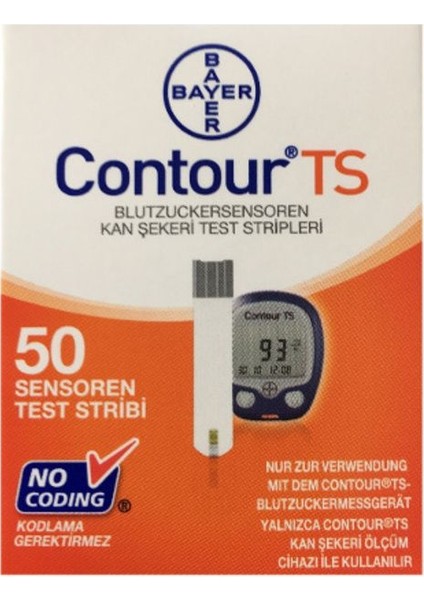 Glikoz Test Stribi Contour Ts 50'li, Güvenilir ve Kolay Kullanım Sağlar. modelleri